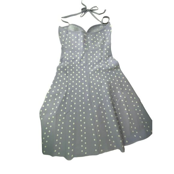 Ronny Kobo Shila Dress Womens Size S Lavender Polka Dots Mini Fit Flare Halter - Picture 7 of 11
